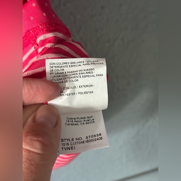 Puma | sleeveless | golf | polo | pink | white | dry cell | xs - Picture 9 of 11